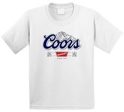 Coors Banquet Beer Cool Brewery Mountain Logo Toddler Youth Kids T Shirt