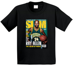 Slam Magazine Issue 87 Ray Allen Popular Basketball Magazine Grunge Look Toddler Youth Kids T Shirt