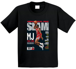 Slam Magazine Issue 33 Michael Jordan Popular Basketball Magazine Grunge Look Toddler Youth Kids T Shirt