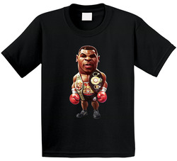 Mike Tyson Cartoon Retro Boxing Fan Toddler Youth Kids T Shirt