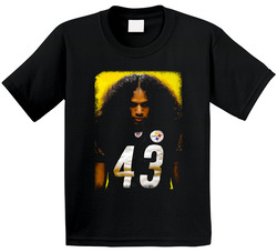Troy Polamalu Big Hair Pittsburgh Football Strong Safety Fan Toddler Youth Kids T Shirt