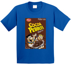 Cocoa Pebbles Box Greatest Cereal Of All Time Breakfast Fan Foodie Toddler Youth Kids T Shirt