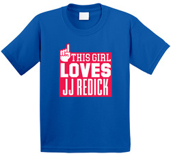 Jj Redick #17 Philadelphia Basketball This Girl Loves Team Fan Sports Toddler Youth Kids T Shirt