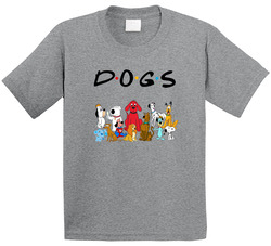 Animated Cartoon Dogs Friends Parody Mashup Snoopy Scooby Brian Pluto Tv Movie Raglan Toddler Youth Kids T Shirt