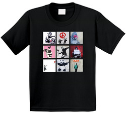 Banksy Art Paintings Trendy Artsy Toddler Youth Kids T Shirt