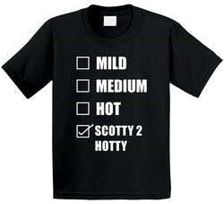 Mild Medium Hot Scotty 2 Hotty Hottness Chart Checklist Wrestling Fan Funny Toddler Youth Kids T Shirt