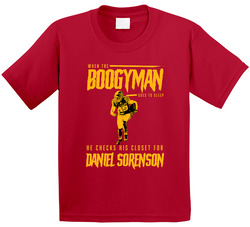 The Boogeyman Checks For Daniel Sorensen Kansas City Chiefs Football Toddler Youth Kids T Shirt