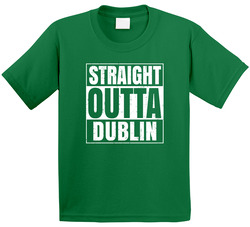 Dublin City Town Ireland Irish St Patrick's Day Straight Outta Compton Toddler Youth Kids T Shirt