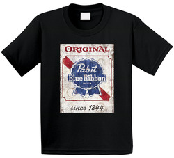 Pabst Blue Ribbon Original Beer Cool Brewery Retro Brew Logo Toddler Youth Kids T Shirt