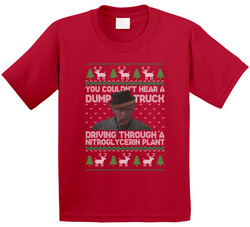 Uncle Lewis Dump Truck Christmas Vacation Ugly Knit Toddler Youth Kids T Shirt