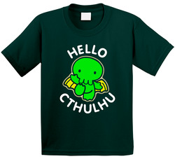 Hello Cthulhu Kitty Parody Toddler Youth Kids T Shirt