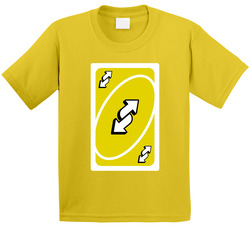 Reverse Yellow Uno Card Game Fan Halloween Fancy Dress Toddler Youth Kids T Shirt