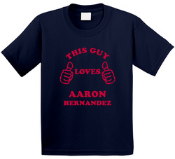 Aaron Hernandez This Guy Loves Football Sports New England Toddler Youth Kids T Shirt