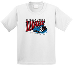 Milwaukee Wave United A-league Soccer Fc Team Retro Logo Toddler Youth Kids T Shirt