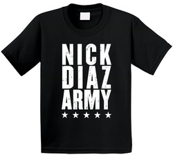 Nick Diaz Army Mma Fighter Fan Toddler Youth Kids T Shirt
