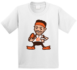 Baker Mayfield Cartoon Cleveland Football Toddler Youth Kids T Shirt