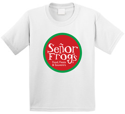 Senor Frog's Fiesta Mexican Grill Food Restaurant Store Logo Toddler Youth Kids T Shirt