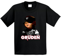 Jon Gruden Chucky Oakland Football Coach Funny Doll Mashup Toddler Youth Kids T Shirt