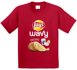 Lay's Wavy Original Potato Chips Bag Costume Toddler Youth Kids T Shirt