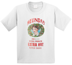 Melindas Habanero Hot Sauce Distressed Grunge Toddler Youth Kids T Shirt