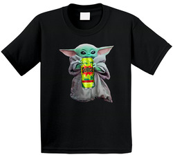 Baby Yoda The Child Mandalorian Surge Soda Pop Drink Toddler Youth Kids T Shirt