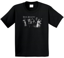 Dark Shadows Horror Cult Tv Show Black Toddler Youth Kids T Shirt