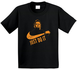 Just Do It Michael Myers Halloween Swoosh Logo Parody Toddler Youth Kids T Shirt