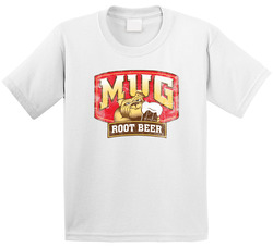 Mug Root Beer Retro Vintage Look Bulldog Soda Pop Label Food Logo Toddler Youth Kids T Shirt