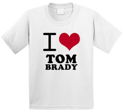 Tom Brady I Heart Love Football Sports New England Toddler Youth Kids T Shirt