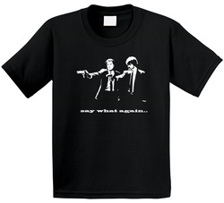 Pulp Fiction Guns Say What Again Toddler Youth Kids T Shirt