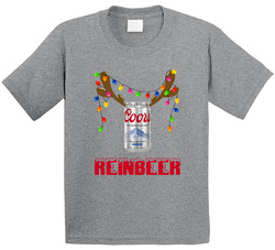 Coors Reinbeer Funny Beer Lager Fan Christmas Toddler Youth Kids T Shirt