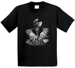 Popeye Gambler Cool Cartoon Classic Toddler Youth Kids T Shirt