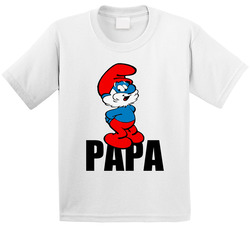 Papa Smurf Toddler Youth Kids T Shirt