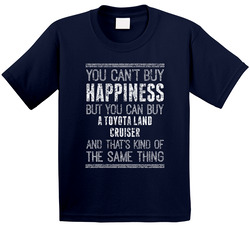 You Can't Buy Happiness Toyota Land Cruiser Car Lover Worn Look Toddler Youth Kids T Shirt