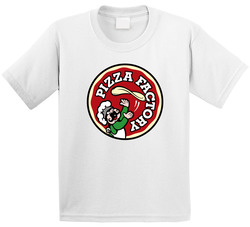 Pizza Factory Cool Pizzeria Restaurant Brand Logo Toddler Youth Kids T Shirt