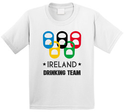Ireland Drinking Team Olympic Ring Beer Tab Games Toddler Youth Kids T Shirt