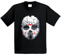 Jason Voorhees Friday The 13th Mask Lake Halloween Toddler Youth Kids T Shirt
