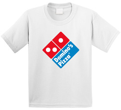 Dominos Pizza Pizzeria Fast Food Restaurant Brand Logo Toddler Youth Kids T Shirt