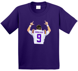 Joe Burrow Burreaux Quarterback Lsu Football Fan Toddler Youth Kids T Shirt