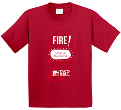 Fire Taco Bell Sauce Nacho Business Halloween Toddler Youth Kids T Shirt