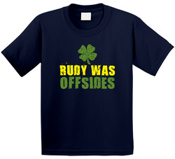 Rudy Was Offsides Football Funny Toddler Youth Kids T Shirt
