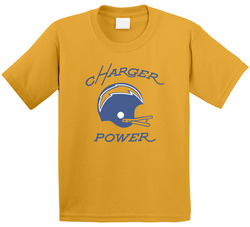 San Diego Chargers Charger Power Football Nfl Vintage Look Retro Fan Toddler Youth Kids T Shirt