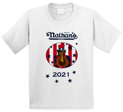 2021 Nathans Hot Dog Eating Contest Food Lovers Toddler Youth Kids T Shirt