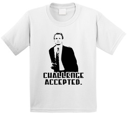Barney Stinson How I Met Your Mother Challenge Accepted Toddler Youth Kids T Shirt