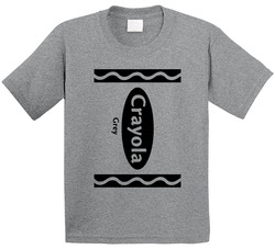 Crayola Grey Color Crayon Funny Halloween Group Costume Toddler Youth Kids T Shirt