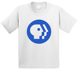 Pbs Network Head Logo Retro Tv Station Toddler Youth Kids T Shirt