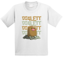 Diglett Pokemon Character Fan Toddler Youth Kids T Shirt