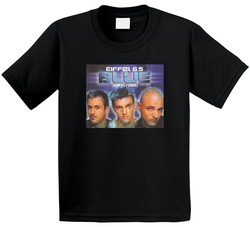Blue Eiffel 65 One Hit Wonders Single Cover Distressed Look Fan Toddler Youth Kids T Shirt