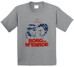 Bjorn Borg John Mcenroe Wimbledon Tennis Match Fan Toddler Youth Kids T Shirt