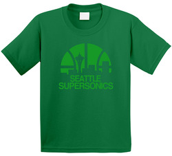 Seattle Supersonics Retro Basketball Toddler Youth Kids T Shirt